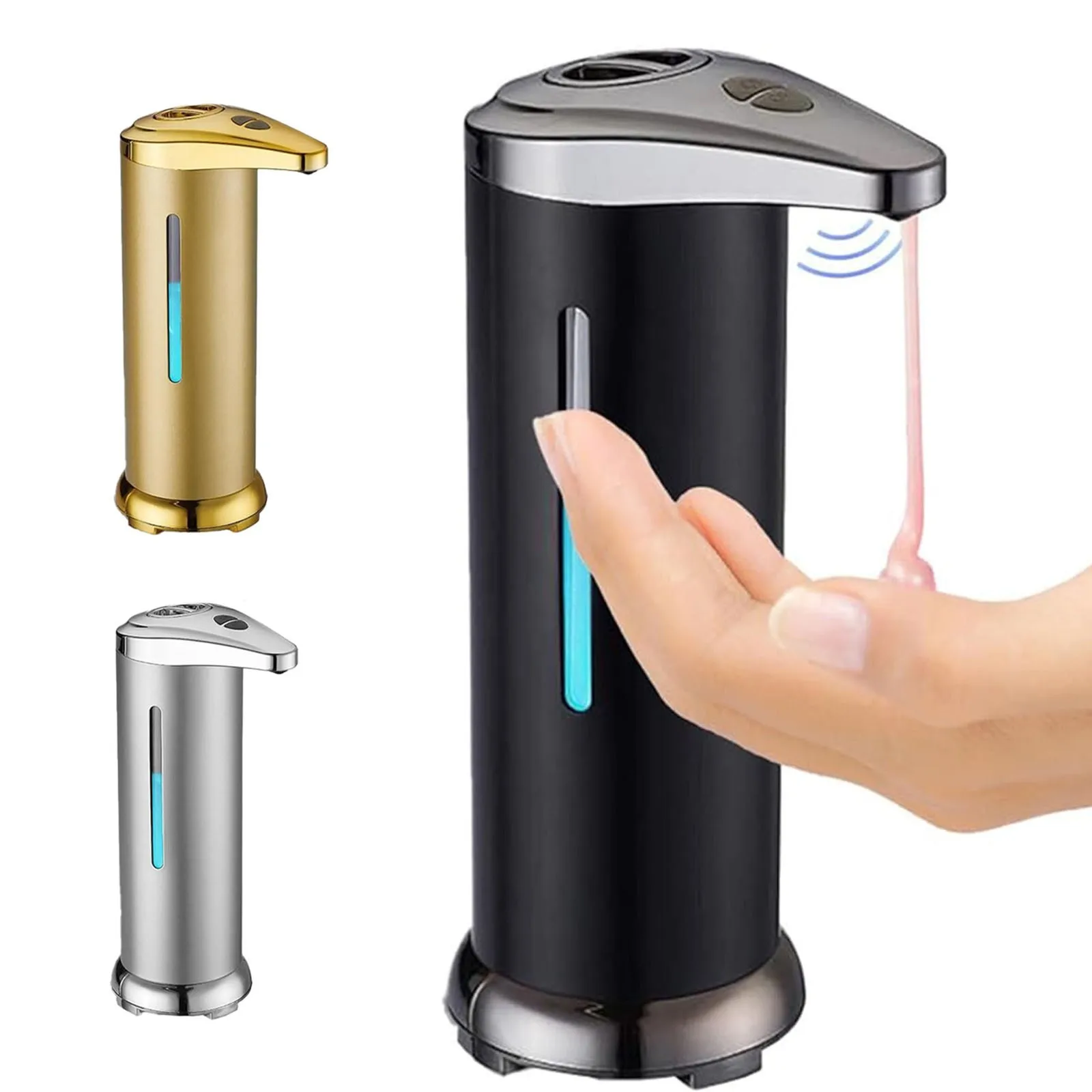

Touchless Stainless Steel Soap Dispenser With Waterproof Base For Bathroom Kitchen and Hotel Automatic Infrared Soap Dispenser