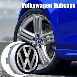 4pcs 60/63/68mm Car Wheel Center Hub Cap Rim Cover Emblem Sticker For Volkswagen VW Polo Golf Passat Tiguan Taigo Caddy Jetta