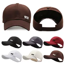 Sun Protection Cotton Ponytail Hat With Ponytail Hole Baseball Caps Empty Top Cap Spring Summer