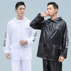 Split Raincoat And Rain Pants Suit Waterproof Motorcycle Rainwear PVC Raincoat Suit Couple Raincoat Suit