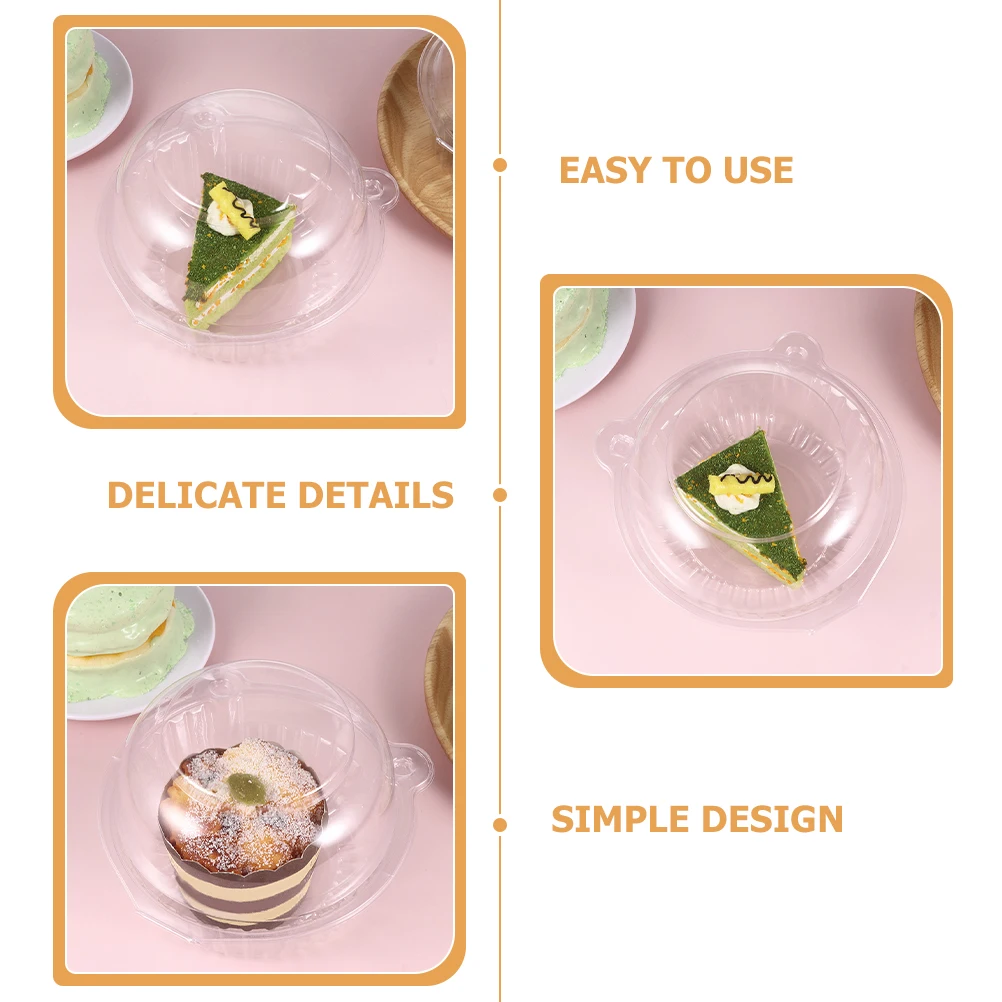

100pcs Cat Head Shape Packaging Box Clear Dessert Boxes for Cupcakes Macarons Muffins Mousses Bakery Containers Stable Square