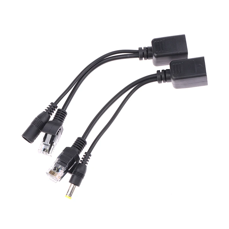 Passive Power Over Ethernet Cable Adapter, POE Splitter, RJ45 Injector, Módulo de Alimentação, 12-48V Cabo para Câmera