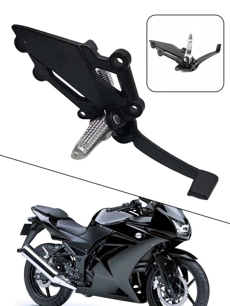 Foot Peg Bracket Brake Pedal Lever Assembly For KAWASAKI EX 250R NINJA250 R NINJA300 Motorcycle Rider Foot Rests Pedal