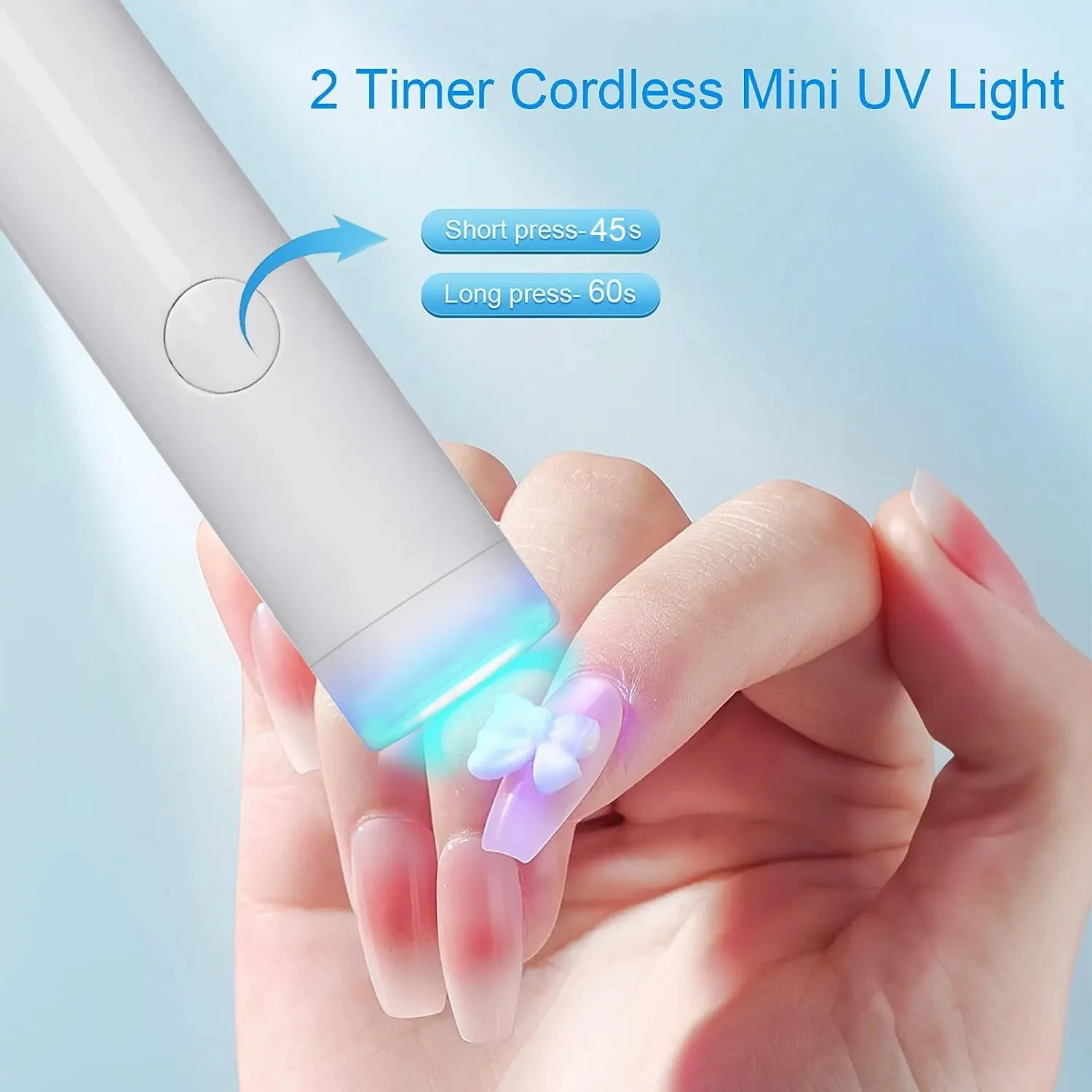 Convenient Rechargeable Nail Dryer UV LED Handheld Lamp Fast Curing All Gel Polish Mini Manicure Tool USB Portable Ligh view 4