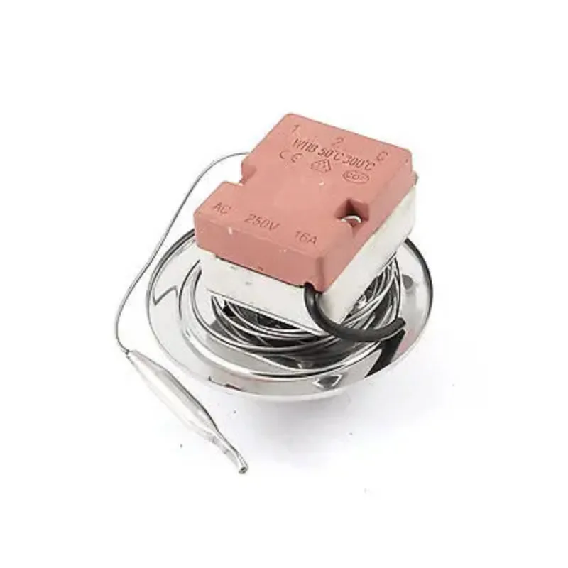 AC 250V 16A NC Adjustable Thermostat 50-300℃ Capillary Temperature Control Switch