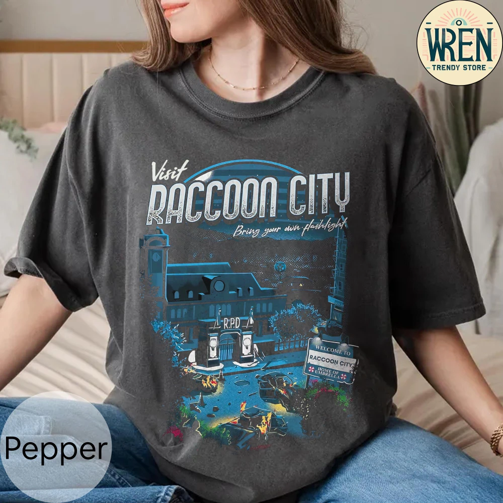 Visit Raccoon City Retro Shirt Vintage Resident Evil Sweatshirt Welcome To Raccoon City Shirt Leon Kennedy Shirt