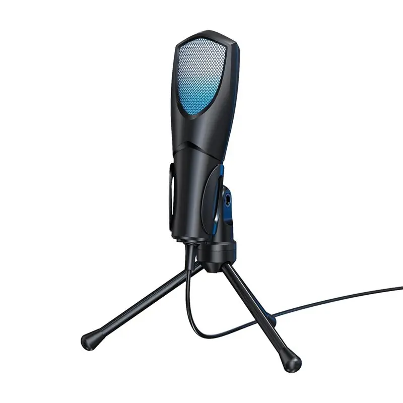 

Live Streaming Video Gaming Microphone Professional Desktop USB Condenser RGB Light Conference Microphone-VVNB