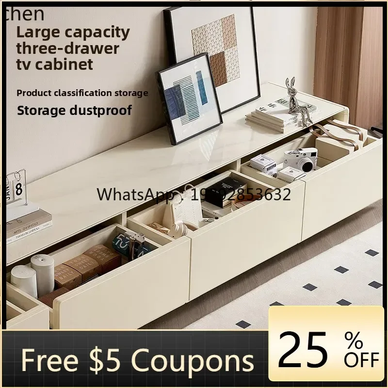 

CJ7modern simple coffee table TV cabinet combination living room storage locker integration