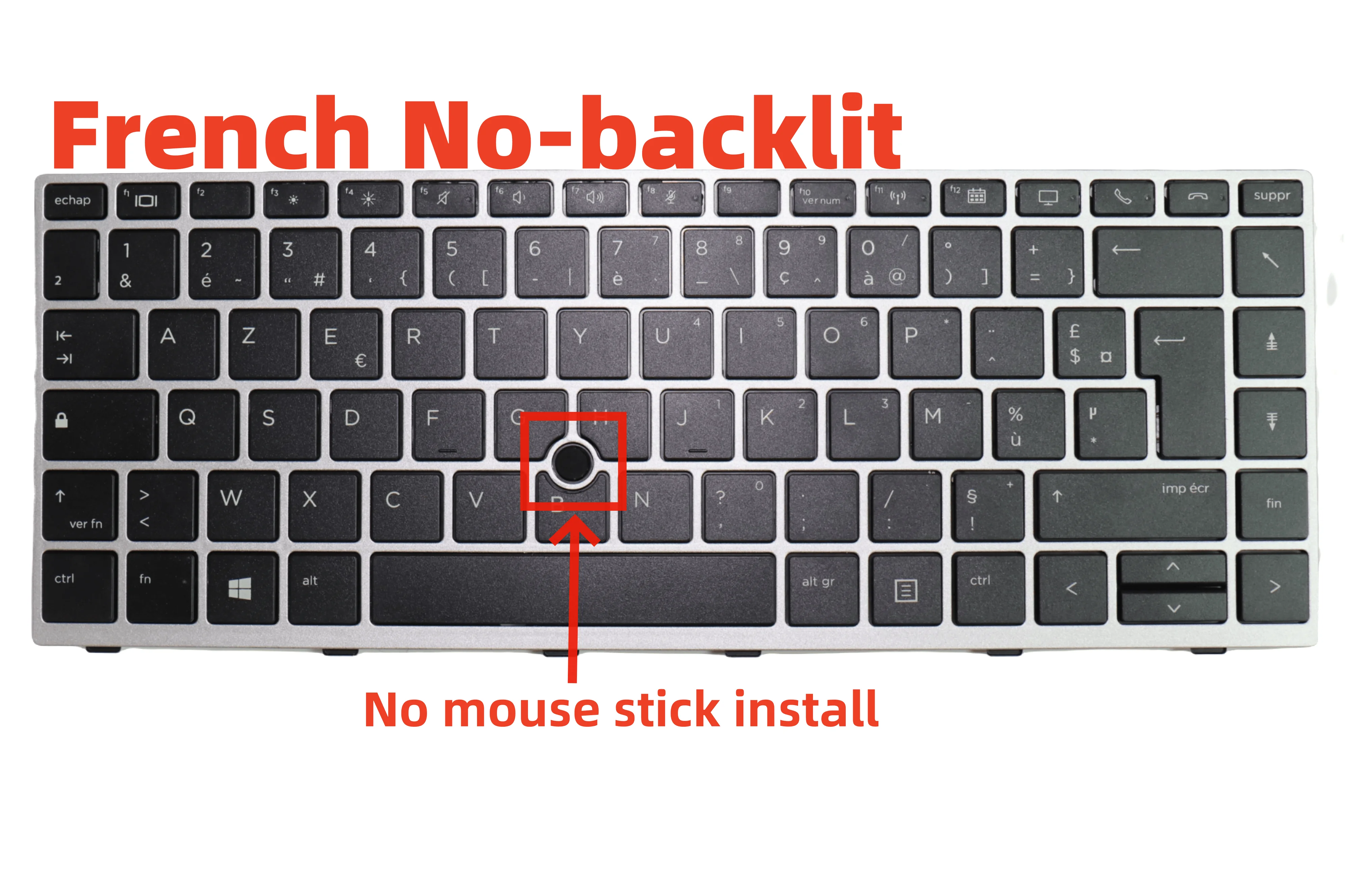 

French laptop keyboard for HP EliteBook 745 G5 745 G6 840 G5 846 G5 840 G6 ZBook 14u G5 14u G6 Silver frame