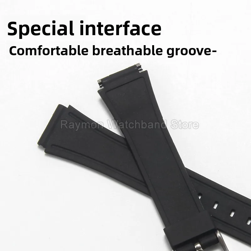  ل كاسيو AE-1200 F-84/F-91W/F-94/F-105 الراتنج حزام (استيك) ساعة 18 مللي متر محدب محول الفولاذ المشبك صديقة للبيئة الراحة صالح أسود #6