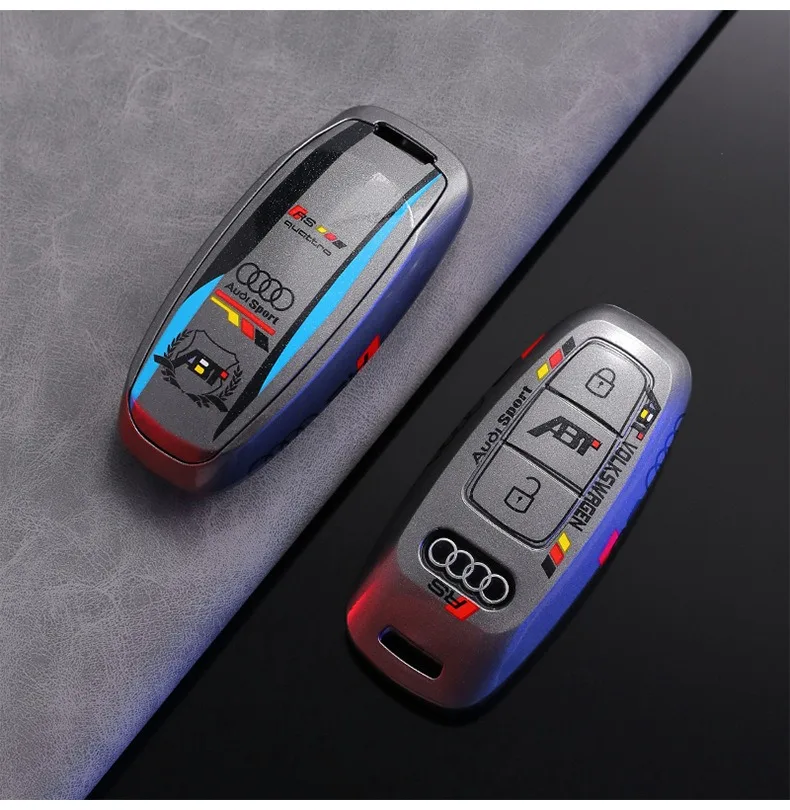 TPU Car Remote Key Case Cover Shell For Audi A3 A4 B9 A6 A7 4K A8 C8 E-tron Q5 Q8 D5 SQ8 Keyless Protection Fob Auto Accessories