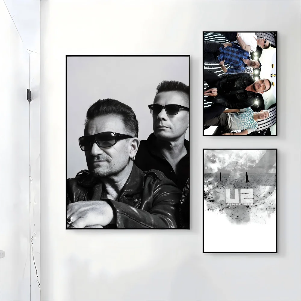 1pc U2 Band Poster HD Posters Home Room Bar Cafe Decor Art Wall Painting Picture Singer Black And white