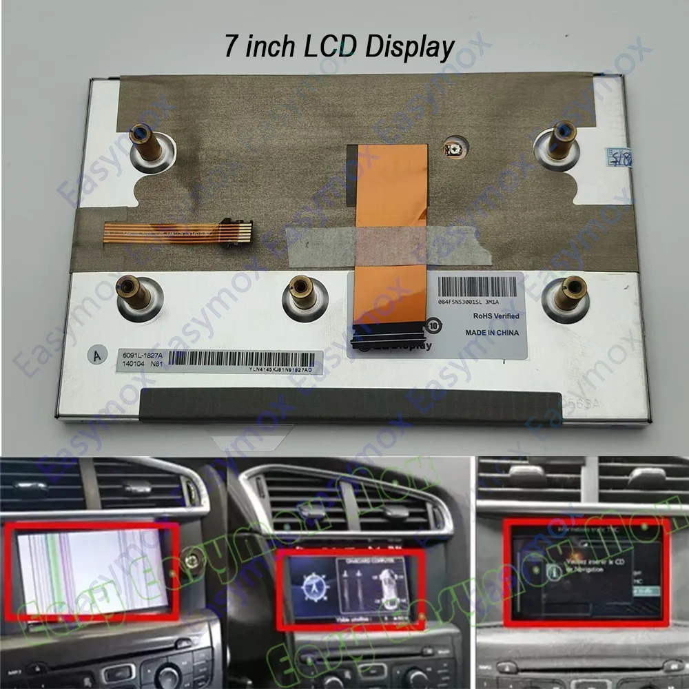 Original LA070WV4 (SD) (04) LA070WV4 SD04 7-inch LCD Display Suitable For Citroen C4 2013 2014