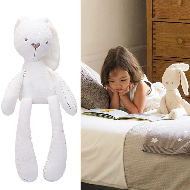 42CMのかわいいウサギのぬいぐるみ、赤ちゃん用柔らかいぬいぐるみ、子供用、寝かしつけ、ベビーベッド用ぬいぐるみ、幼児用誕生日プレゼント