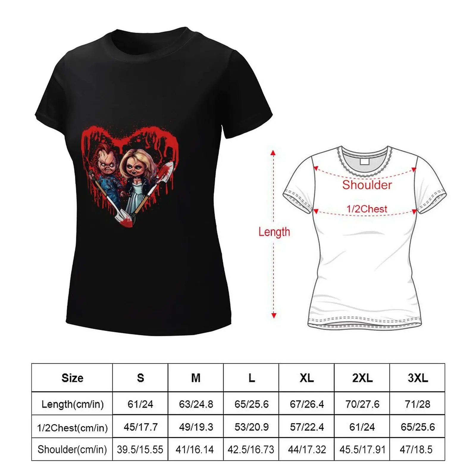 Chucky Bride of Chucky, chucky T-Shirt heavyweights new edition blanks tight shirts for Women