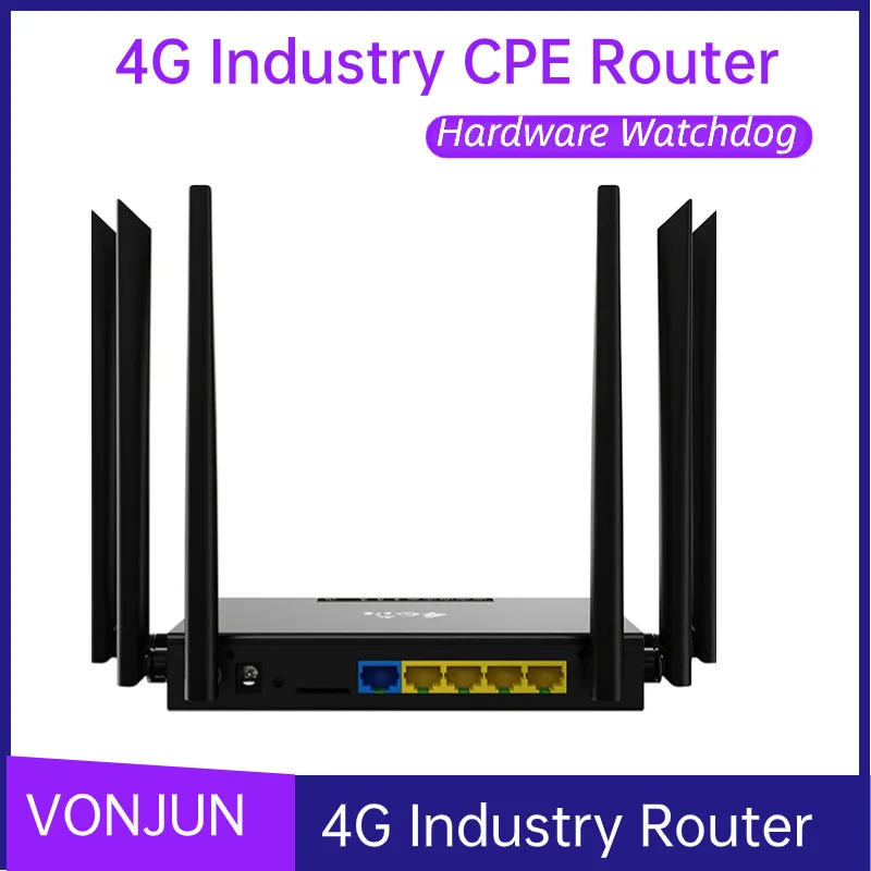 

4G Industrial CPE Router LTE Hotspot with Sim Card Slot 300Mbps Wifi/Wired Network