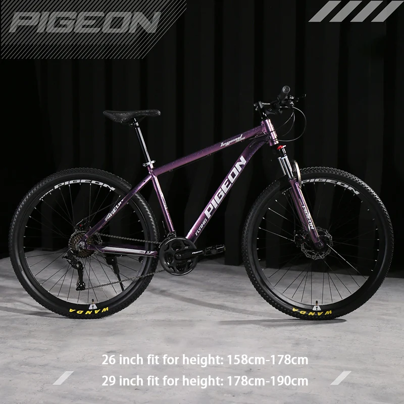 26 pollici 29 pollici Mountain Bike Bicicletta da corsa in lega di alluminio MTB Mountain Bicycle Studente City Bike Telaio camaleonte Off Road Bike