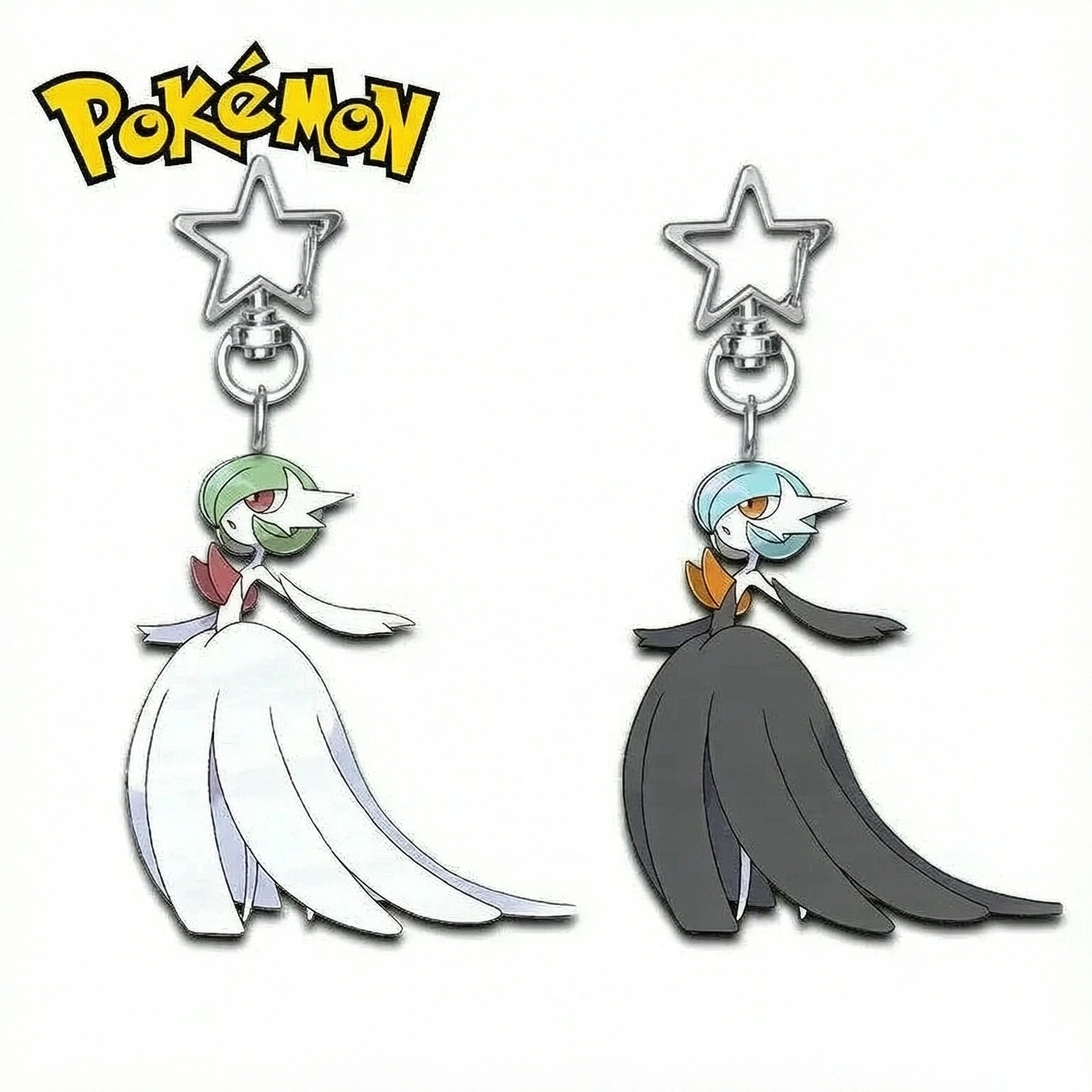Pokémon Gardevoir‑themed Acrylic Star‑Buckle Keychain Distinct Anime Motif Practical Backpack Hanger For Daily Decoration