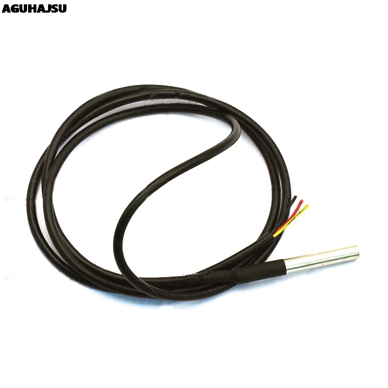 1PCS DS1820 Stainless steel package Waterproof DS18b20 temperature probe temperature sensor 18B20 For Arduino