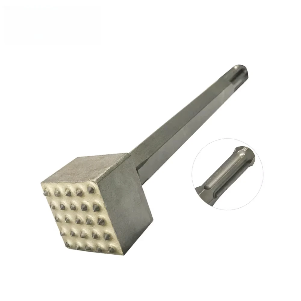 

Shank Bushing Tool Bit 1-3/4" X 12",25 Teeth Steel Head Concrete Bushing Chisel for Surface Roughening and Coating Removal