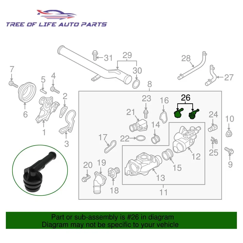 25672-3C200 Bình Giữ Nhiệt Nhà Ở Do-Vượt Qua Đầu Nối Ống Cho 2009-2018 Xe Kia Sorento Đời 3.3L 3.5L Hyundai Santa Fe 256723C200 mới Núm Vú