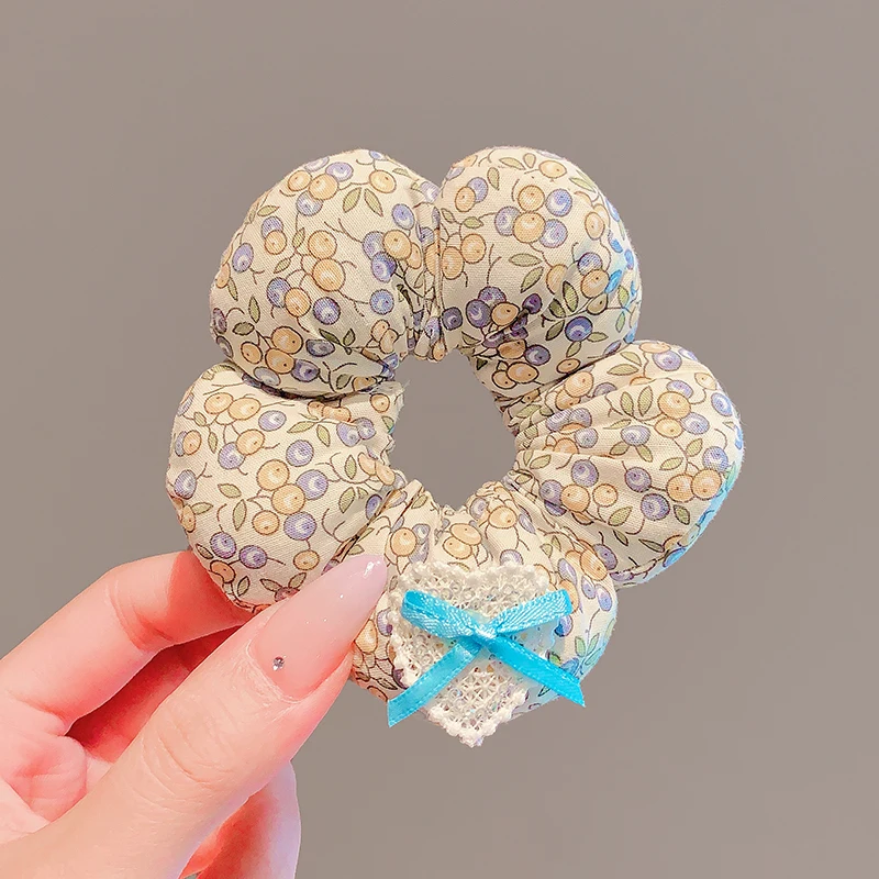 2025 جديد الأطفال أزهار لطيفة على شكل حلية واسعة مرونة العصابات الشعر طفل الفتيات Bowknot لينة الأربطة المطاطية إكسسورات شعر الأطفال #6