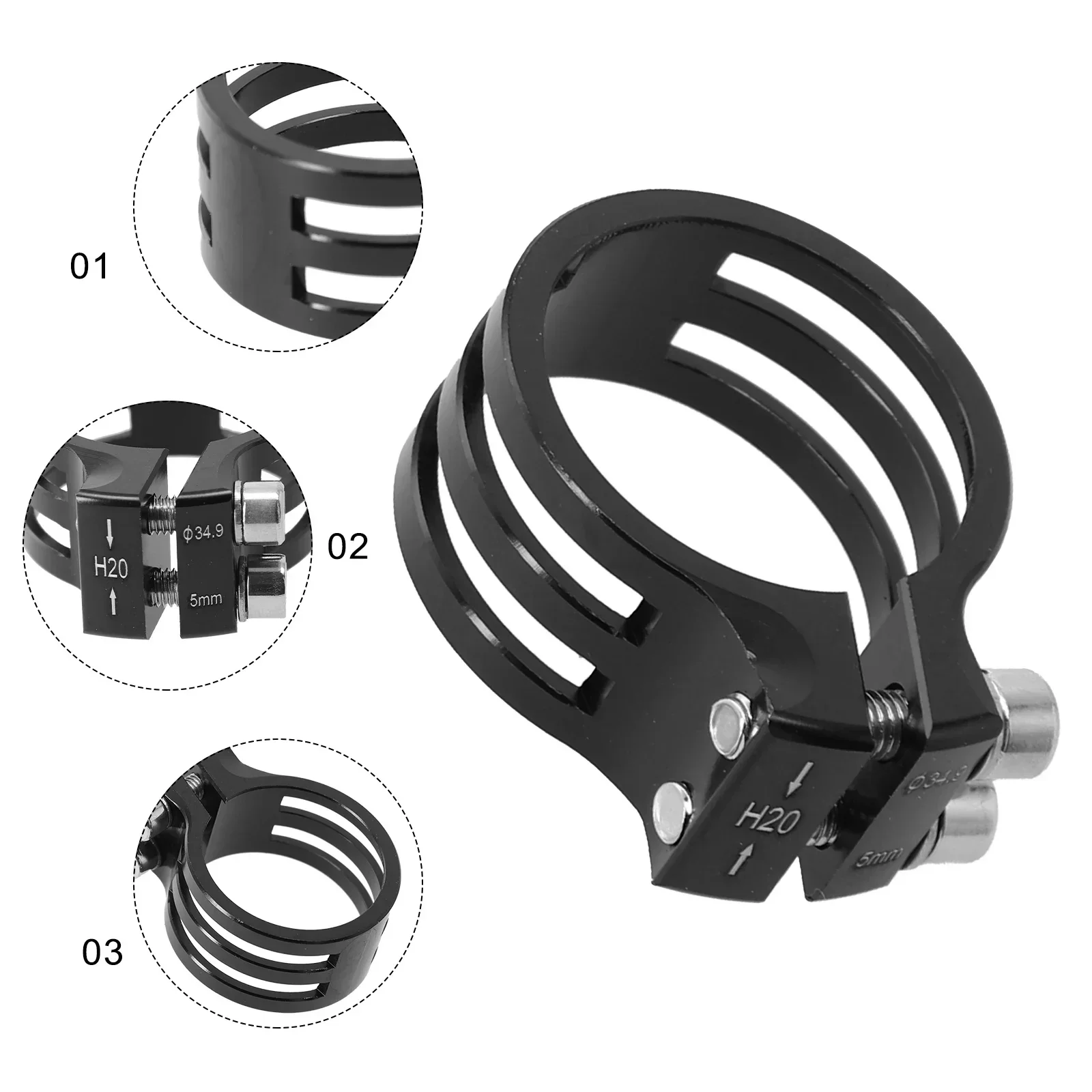 34.9mm Bike Double Screws Seatpost Clamp MTB Parts For Carbon Fiber Frames Tube High Quality Seatposts Clamps