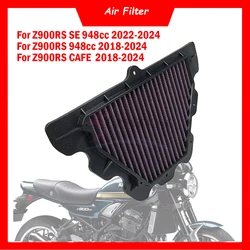 Motorcycle Engine Air Filter Cleaner High Flow Non-woven Fabric Air Intake Filter Element For Kawasaki Z900RS SE CAFE 2018-2024