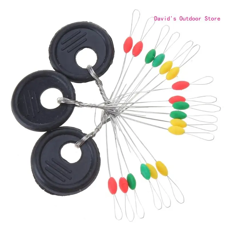 

100 Pcs Soft Silicone Fishing Float Bobber Stopper Oval/Cylinder Float Sinkers Stops Fishing Accessories Durable X3UA