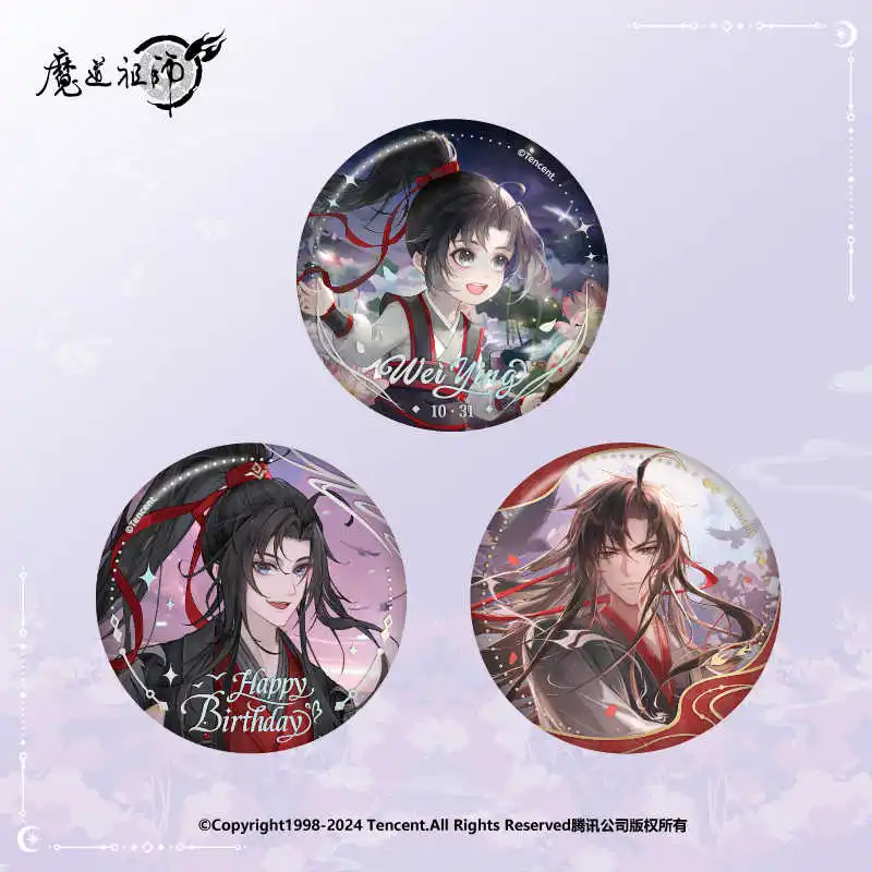 Anime Grootmeester van Demonische Teelt MDZS Wei Wuxian Wangji Verjaardag Scène Cosplay Acryl Stand Model Badge Gekleurd Papier