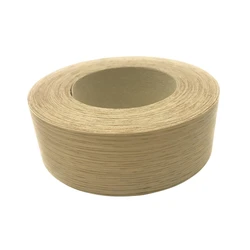 Rollo de banda de borde de madera contrachapada prepegada de roble blanco, fácil aplicación, Hierro sobre con adhesivo de fusión en caliente, borde de chapa Flexible de madera