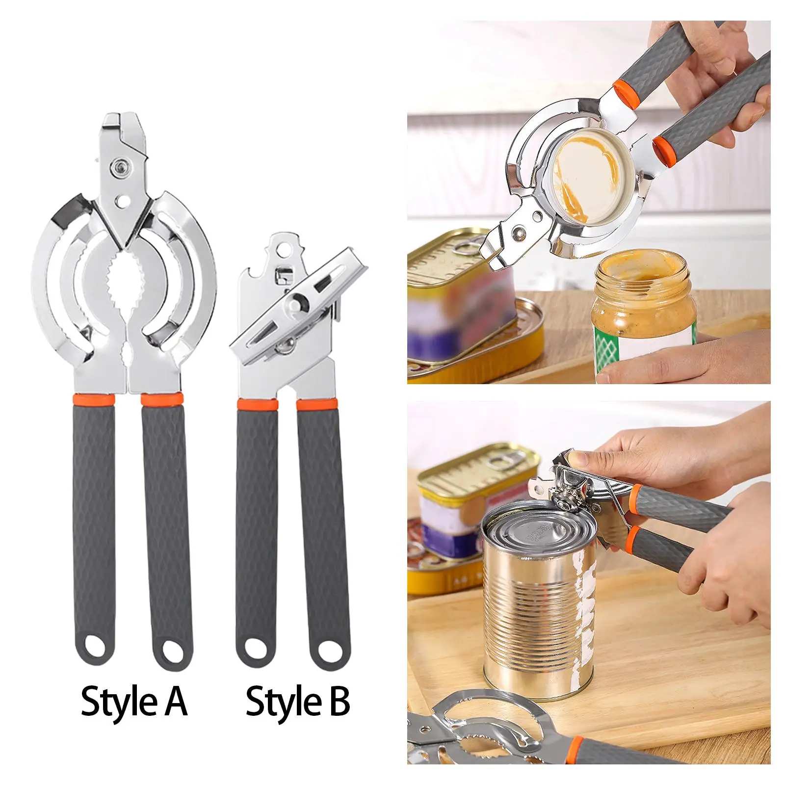 Manual Can Opener Remover Multipurpose Bottle Opener Lid Remover for Travel Household Bars Restaurants Camping