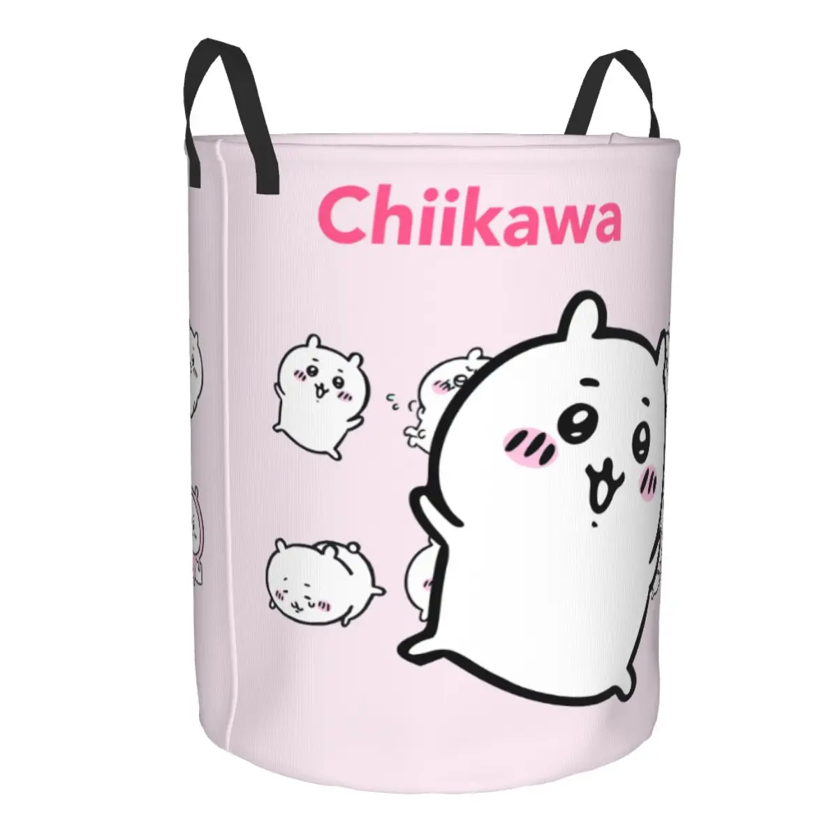 Custom Cute Cartoon Chiikawa Anime Laundry Hamper Large Clothes Storage Basket Popular Manga Toys Bin Organizer for Nursery