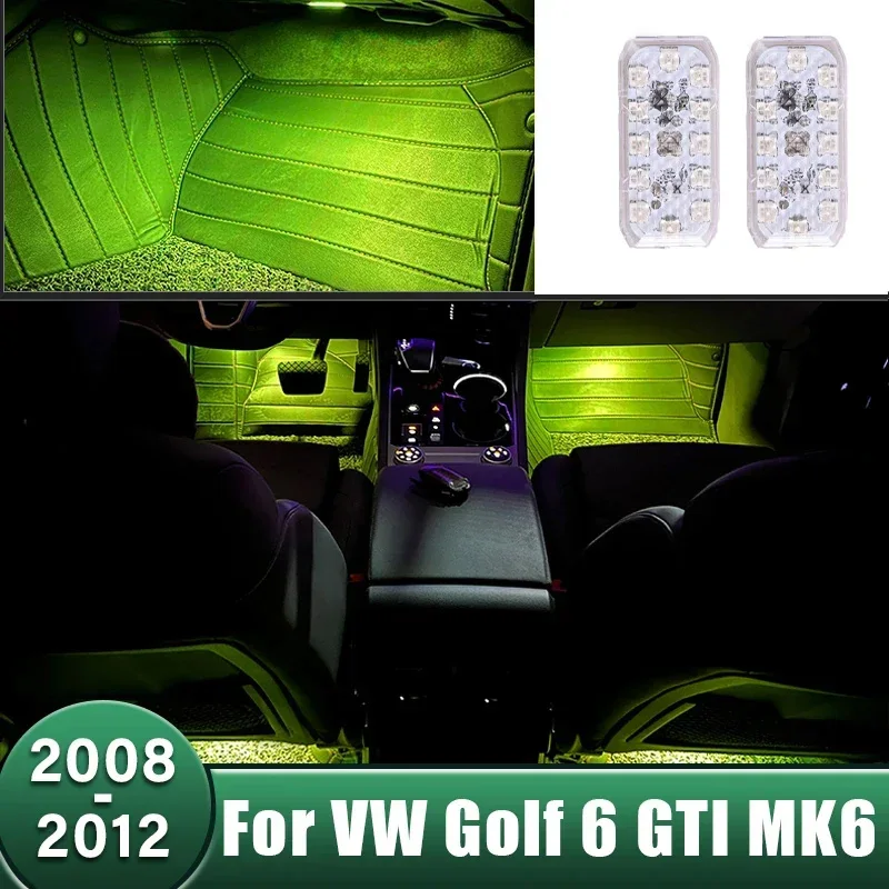 

Car Interior Footwell Ambient Light Atmosphere Lamp Auto Accessories For Volkswagen VW Golf 6 GTI MK6 2008 2009 2010 2011 2012