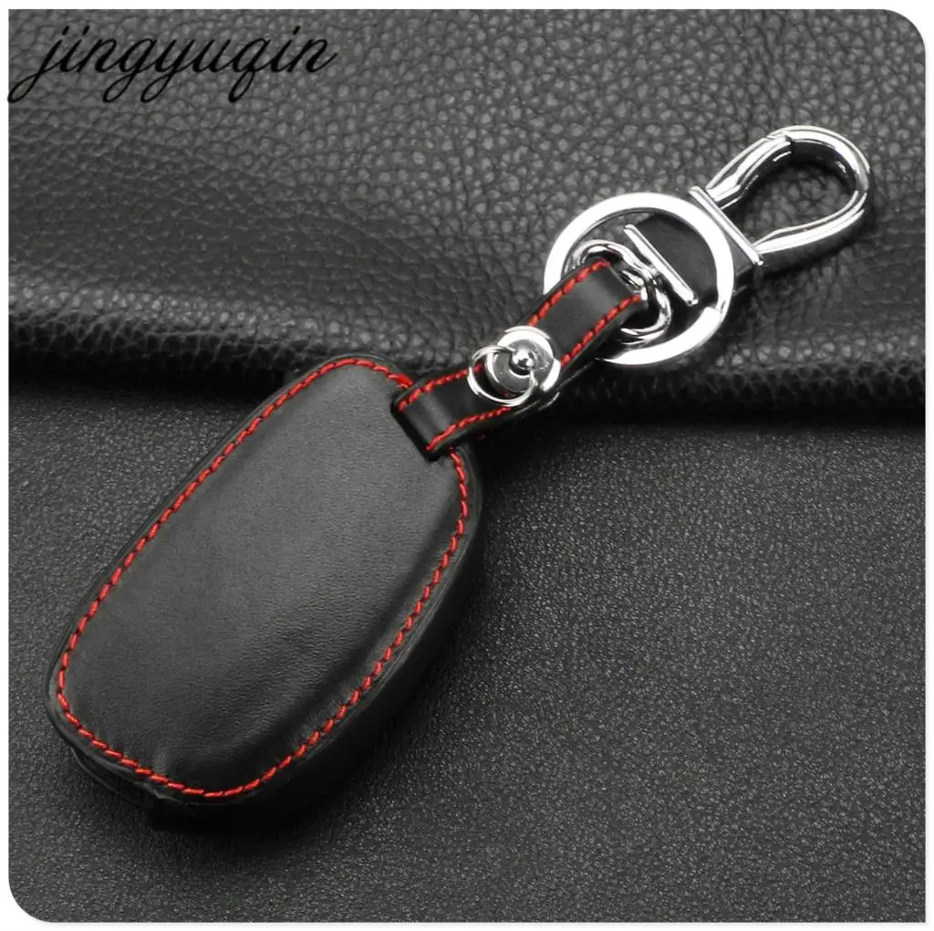 jingyuqin Leather Flip Key Cover Case For Hyundai I10 I20 IX25 IX35 IX45 Elantra Accent 3 Button Folding Key Fob Car Styling