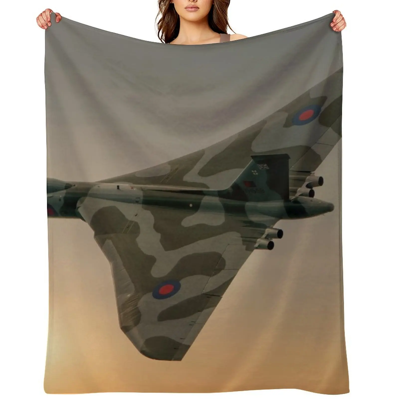 

Avro Vulcan Sunset Throw Blanket Sofas Thermal Flannel Nap Blankets