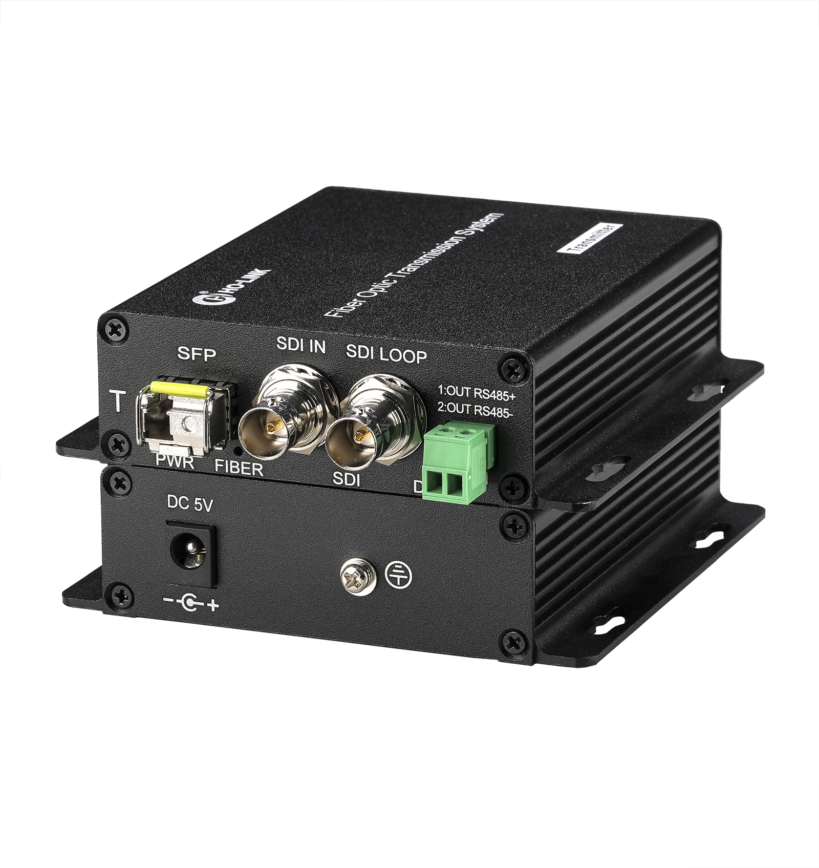 

3G-SDI Video Transmitter Receiver Kit,with RS485 DATA & Loop Out,3G/HD-SDI signals digital,video fiber optical converter