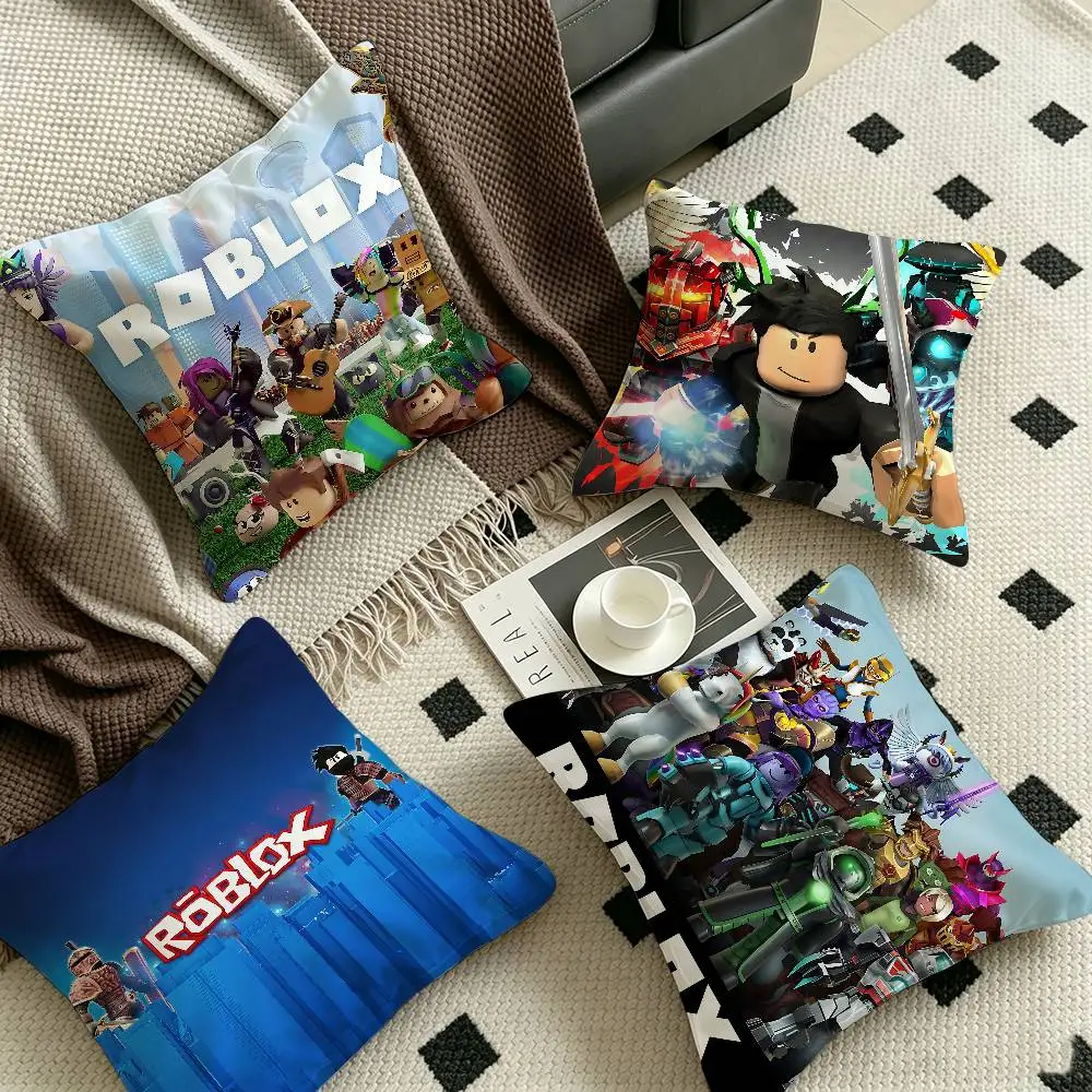 Hor Game R-RobloxS Cool Personalized Pillow Cover Kids Bedroom Wild Party Decor Pillowcase kid Birthday shower Gift