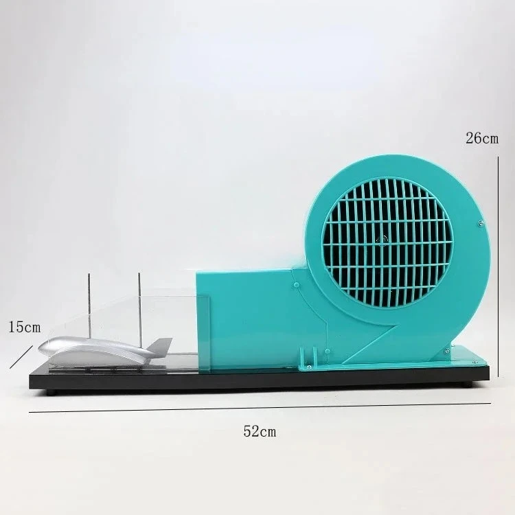 Modelo de mecánica de velocidad fluida, túnel de viento pequeño aerodinámico, equipo de caja de aire, instrumento de enseñanza, demostración del principio de elevación