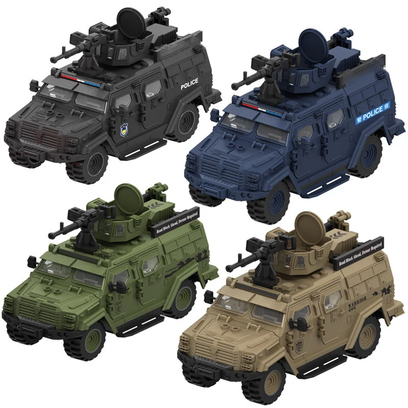 MOC Prison Scene Building Blocks Accessories Cage Police Shield Patrol Motorcycle Sentry Tower Handcuffs Bricks Boys DIY Toy S14 view 4