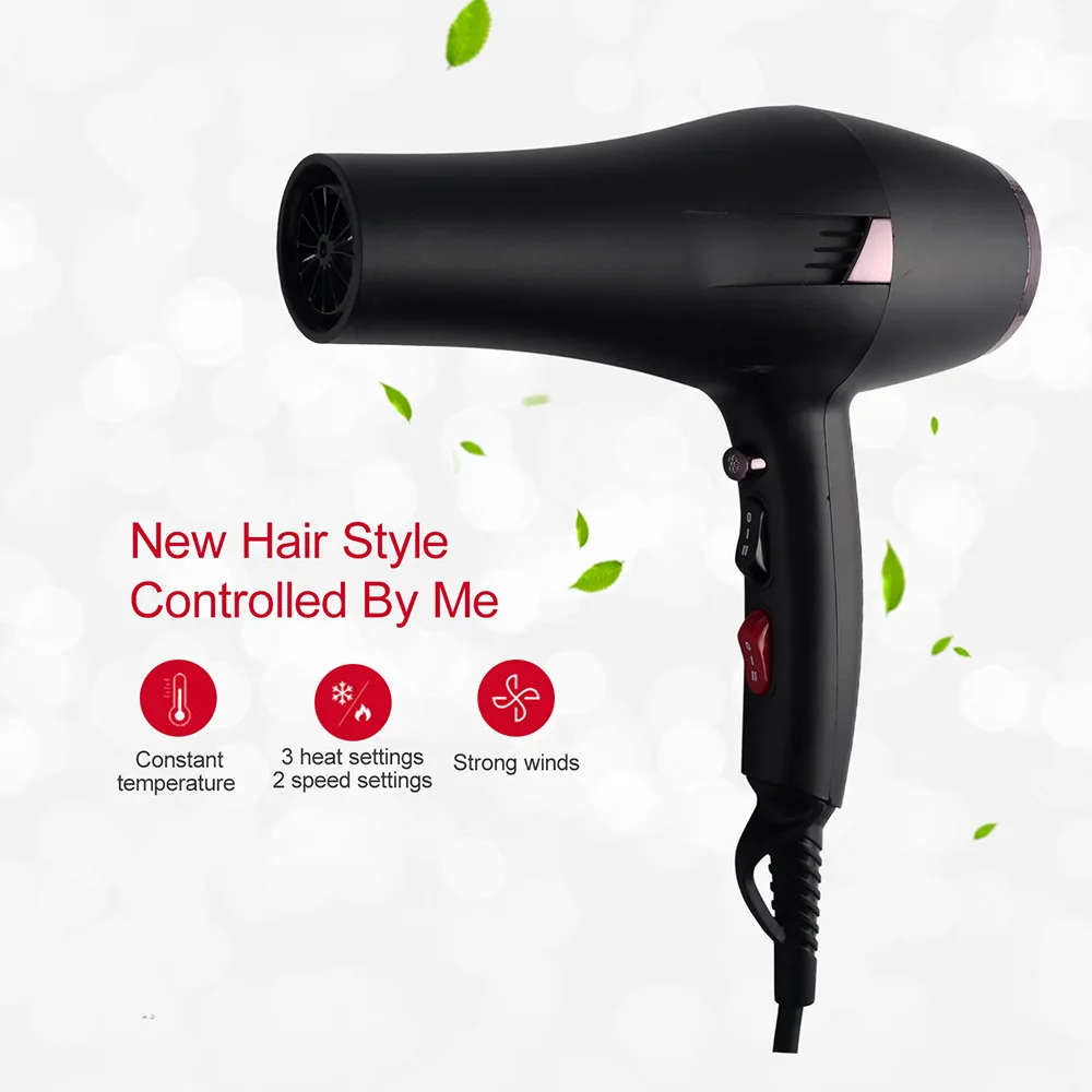 For Hairdresser Professional dryer Salon Powerful Home Hairdryer Ionic Air Blow Dryer Hot And Cold Adjustment Nozzel Hair Dryer