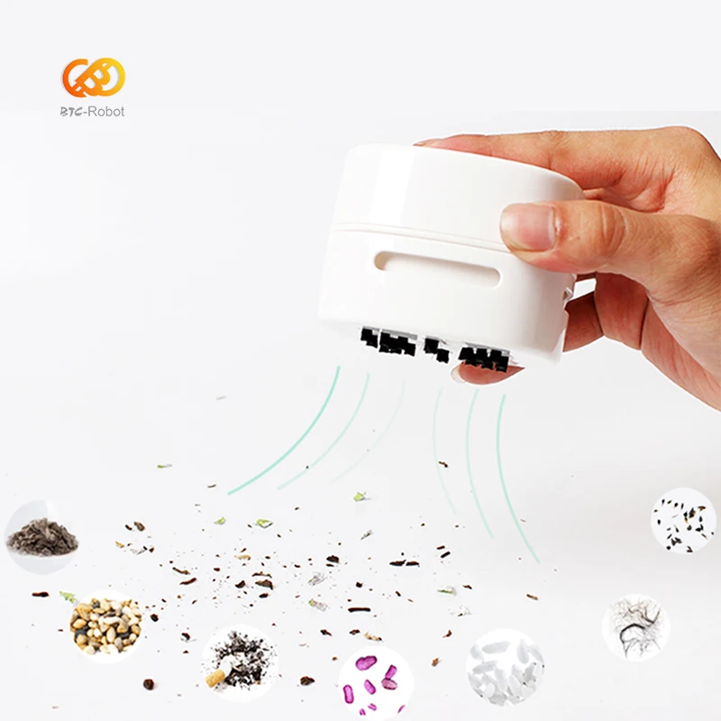 Мини-пылесос для офисного стола, пыли, домашний настольный подметальный пылесос, милый портативный пылесос-робот для дома