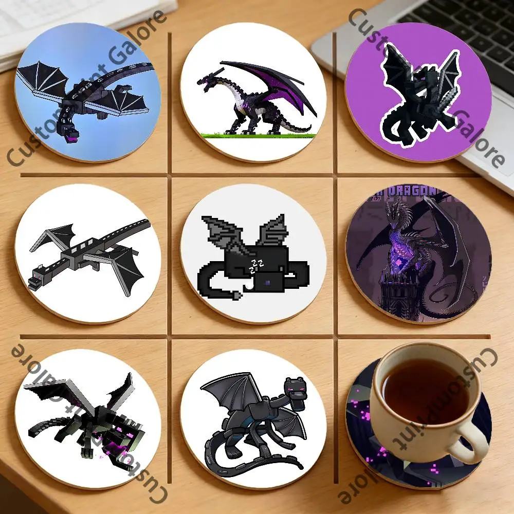 

E-Ender D-Dragon Eco-Friendly Pine Coasters HD Print Design Non-Slip, Heat-Resistant Table Protection