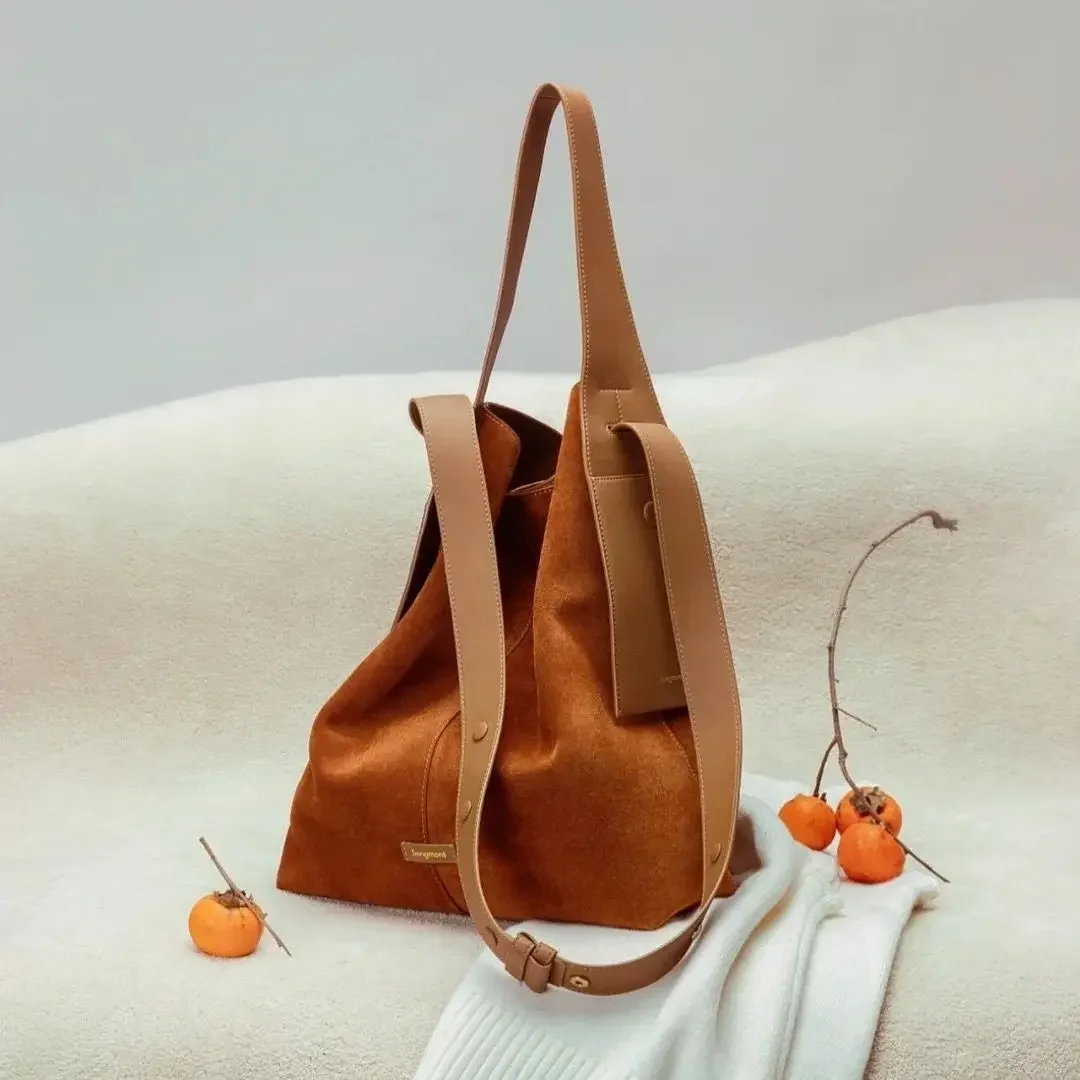 Torba damska Torba biurowa Zamszowa jesienno-zimowa torba na ramię o dużej pojemności Torebka na co dzień MIĘKKA torba damska typu Crossbody