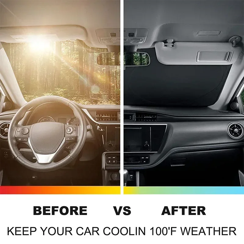 Car Interior Accessories For BMW X1 iX1 U11 2023+ Aluminum Foil Car Front Windshield Foldable Sunshade view 4