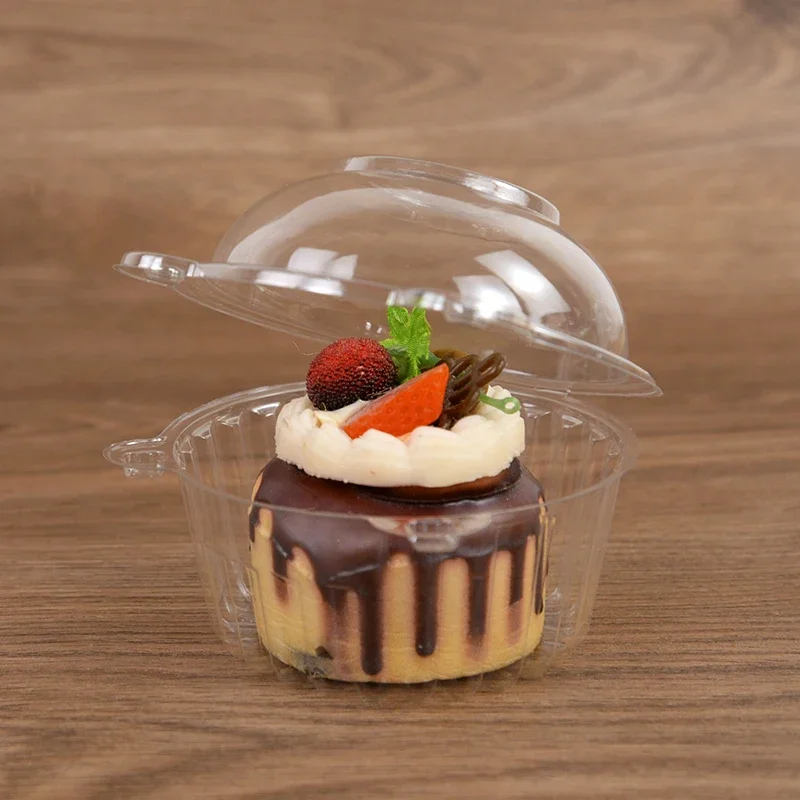 100 Stück Cupcake-Verpackungsbox, transparent, Dessert, Donut, Muffin, Kuchenbehälter, Halter, Hochzeit, Geburtstag, Partyzubehör, Weihnachtsdekoration – Detail 16