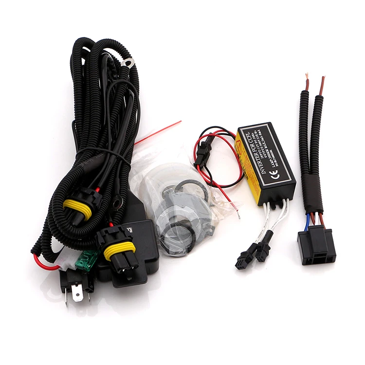 Kit de faros led para coche, bombillas HID, doble Ojo de Ángel, ccfl, xenón, BI, lente de proyector, 2,5 pulgadas, H1, H4, H7, envío gratis