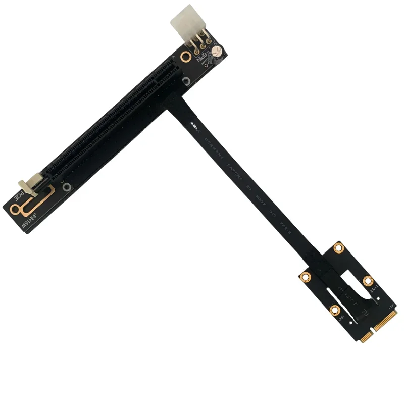 Graphics Card GPU 4P 6Pin Mining Extension Cable Mini PCIe To X16 PCI-E PCI Express mPCIe to 16x Flat/Right Angled Adapter Cable