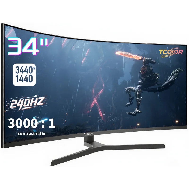 

34-дюймовый изогнутый 240 Гц, 1500R, кривизна HDR G-SYNC, высокоскоростной игровой монитор, совместимый с PS5/Xbox, готовый к сверхшироким экраном и фокусом