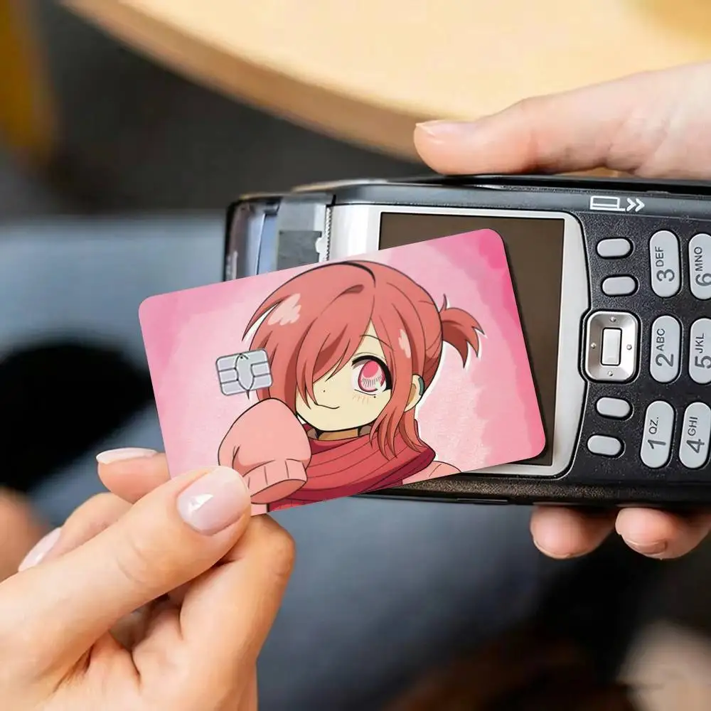 Anime Tbhk cute M-Mitsuba  Credit Card HD Stickers Game Card Decal Small Chip Waterproof Sticker Gift